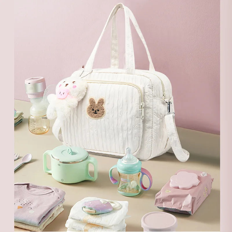 Bolsa de Maternidade de Algodão - Bolsas de Fraldas para Bebês. Bolsas Fofas para Itens do Bebê. Organizador de Fraldas. Bolsa Caddy, Kit de Maternidade para Mães e Crianças.