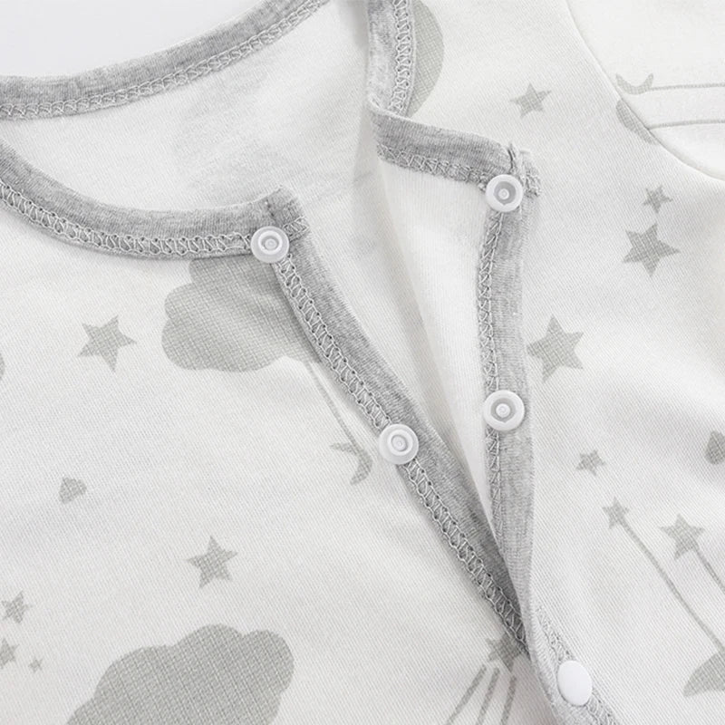 Body Infantil para Bebê de 0 a 9 Meses – Macacão Fofo com Estampa de Desenho Animado. Roupa de Primavera e Verão para Meninos e Meninas.