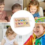 Brinquedo Montessori de Labirinto Magnético para Classificação de Cores e Números. Quebra-Cabeça de Madeira para Atividades, Brinquedos de Motricidade Fina para Crianças, Meninos e Meninas.