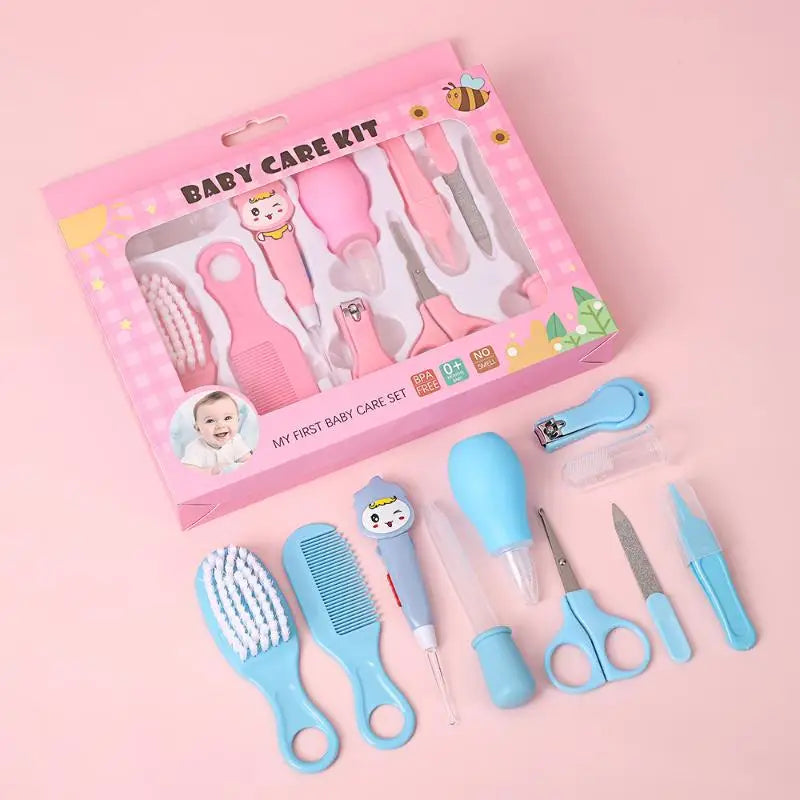 Kit Completo de Cuidados para Bebê – Estojo com Cortador de Unhas, Aspirador Nasal e Acessórios Essenciais para Higiene