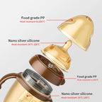 Mamadeira de Silicone Nano com Alça para Bebê, Bico Anti-Asfixia, Ideal para Desmame, para Bebês de 0 a 9 Meses, 150ML/250ML.