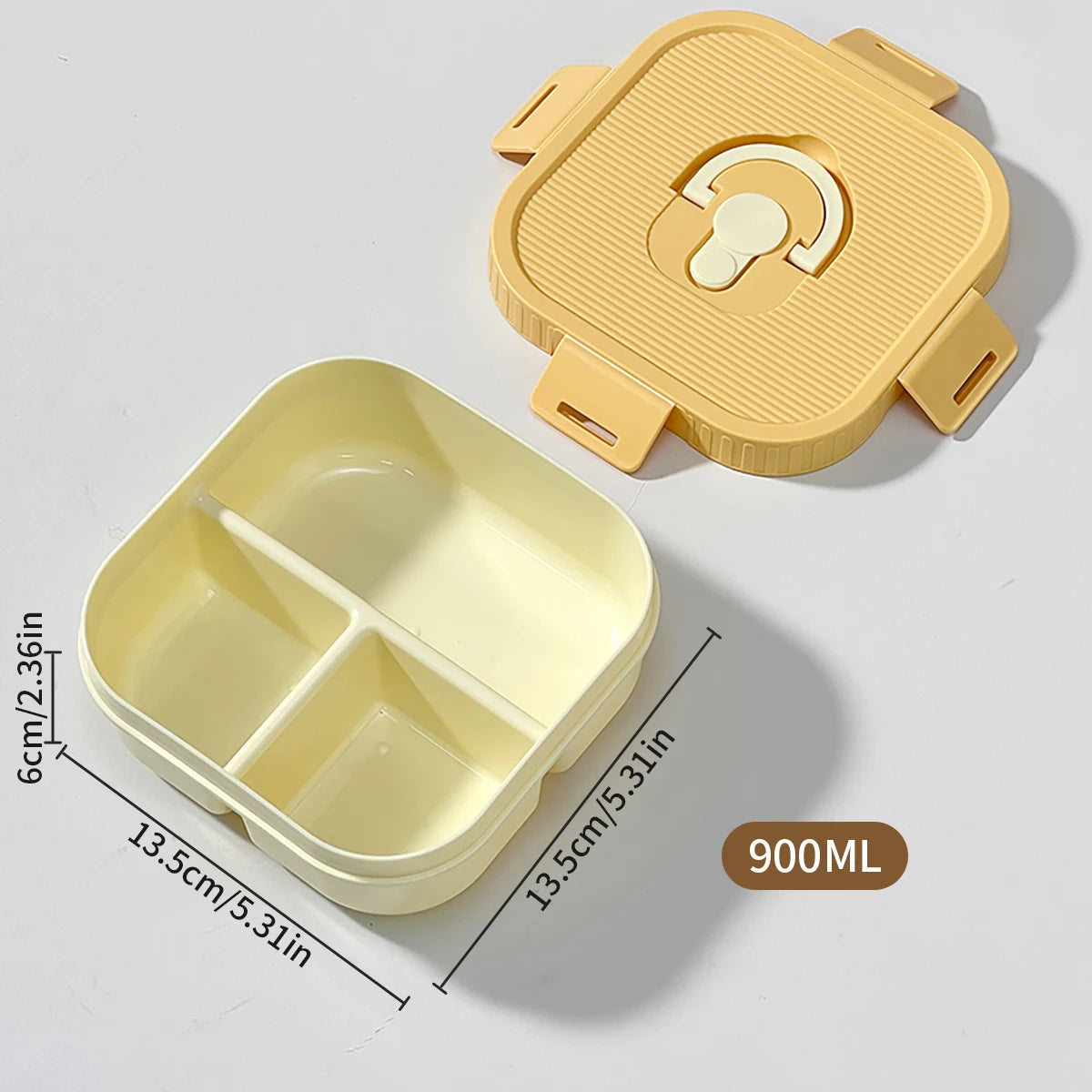 Marmita Portátil WORTHBUY com Divisórias – Caixa Bento Hermética para Micro-ondas, À Prova de Vazamentos, Ideal para Crianças, Estudantes e Trabalho.
