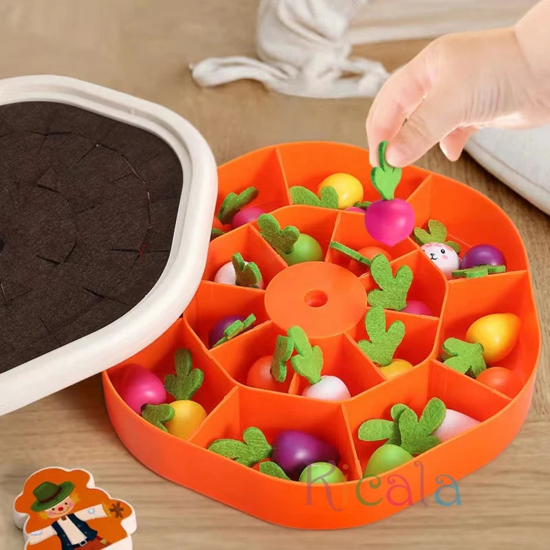 Brinquedo Educativo Montessori para Crianças | Jogo de Cenouras, Encaixe de Formas e Desenvolvimento Infantil