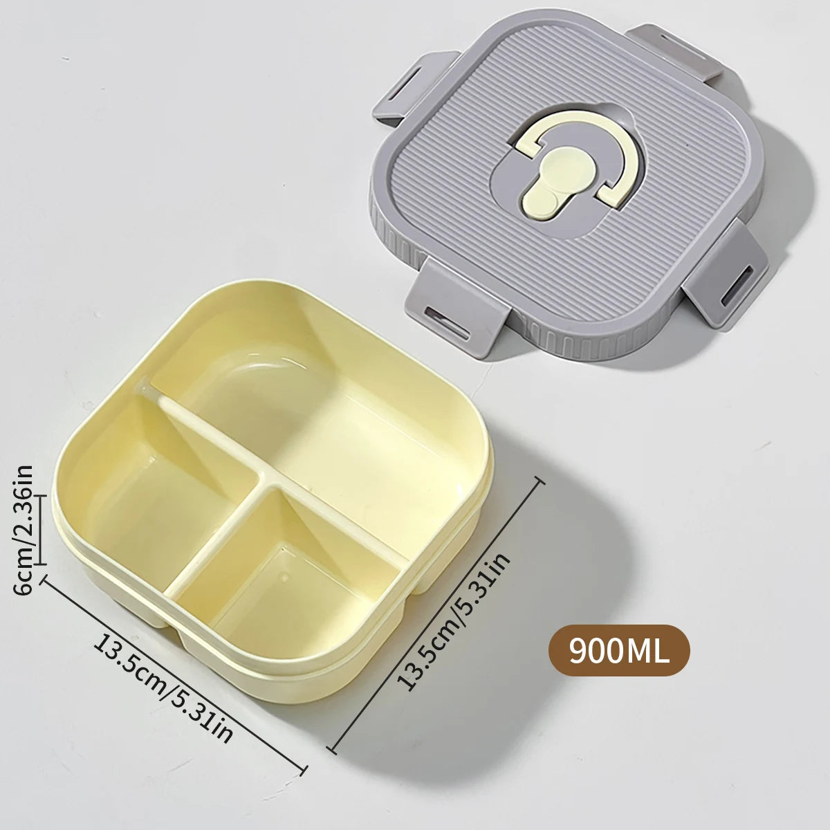 Marmita Portátil WORTHBUY com Divisórias – Caixa Bento Hermética para Micro-ondas, À Prova de Vazamentos, Ideal para Crianças, Estudantes e Trabalho.