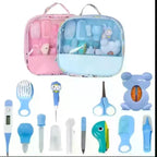 Conjunto de bolsa de cuidados para bebê com treze peças e vinte peças, cortador de unhas e aspirador nasal, limpeza diária do bebê.