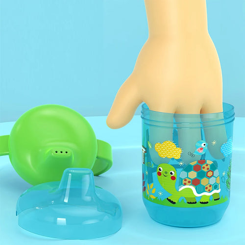 1 UND Copo de Bico de Pato para Bebê Copo de Boca Larga Copo de Aprendizagem para Bebê com Alça Dupla para Aprender a Beber Sozinho.