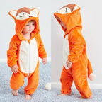 Macacão de Bebê (Inverno ) em Flanela para Menina e Menino. Macacão Infantil com Animais: Panda, Tigre, Leão, Unicórnio, Roupas de Bebê.
