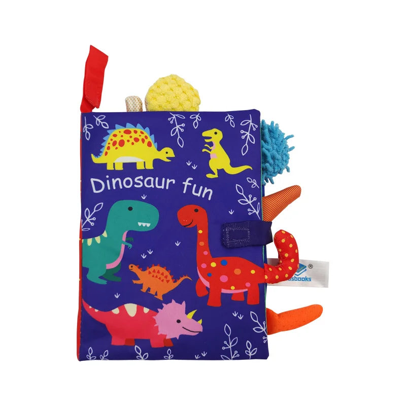 Brinquedo Educativo para Bebês 0-36M. Livro de Tecido com Cauda, Livro de Pano com Quebra-Cabeça. Chocalho Sonoro Interativo para Pais e Filhos.