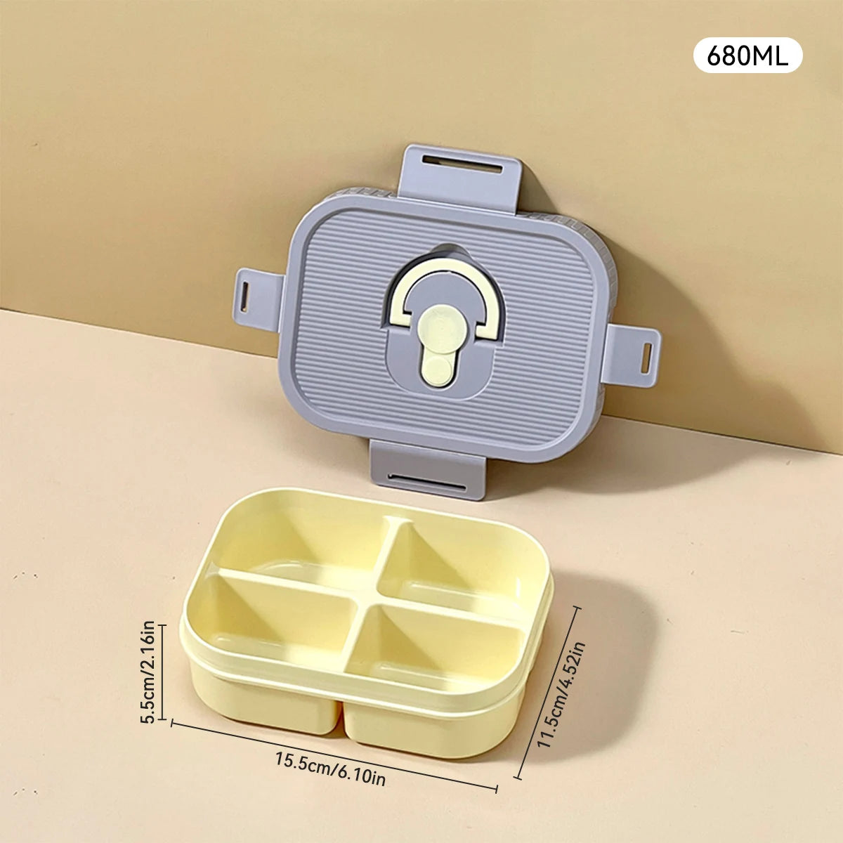 Marmita Portátil WORTHBUY com Divisórias – Caixa Bento Hermética para Micro-ondas, À Prova de Vazamentos, Ideal para Crianças, Estudantes e Trabalho.