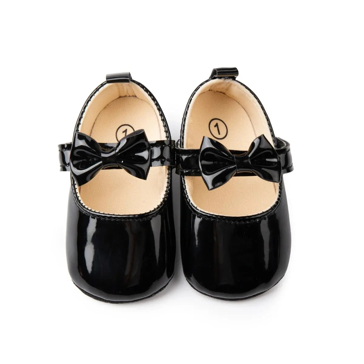 Sapatos Meckior para Bebês Meninas Laço Princesa Sapatos de Festa PU Antiderrapante Sola Macia Primeiros Passos Recém-nascido Sapatos de Berço