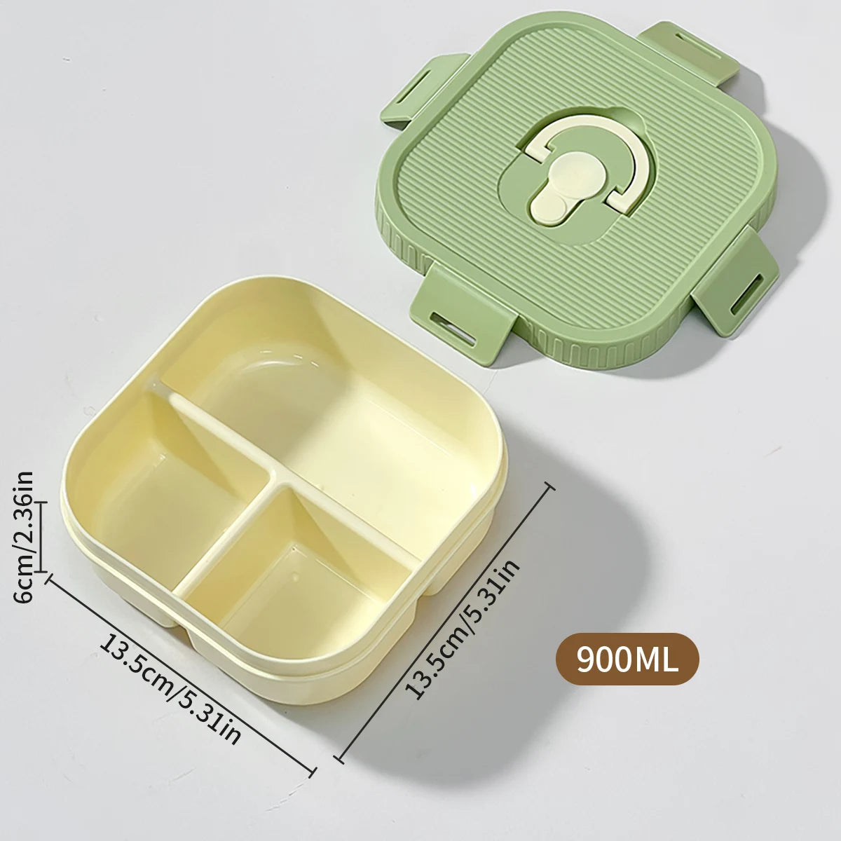 Marmita Portátil WORTHBUY com Divisórias – Caixa Bento Hermética para Micro-ondas, À Prova de Vazamentos, Ideal para Crianças, Estudantes e Trabalho.