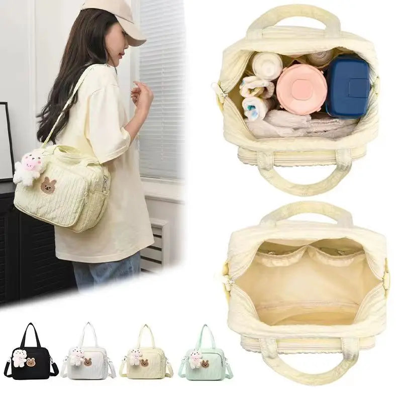 Bolsa de Maternidade de Algodão - Bolsas de Fraldas para Bebês. Bolsas Fofas para Itens do Bebê. Organizador de Fraldas. Bolsa Caddy, Kit de Maternidade para Mães e Crianças.