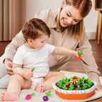 Brinquedo Educativo Montessori para Crianças | Jogo de Cenouras, Encaixe de Formas e Desenvolvimento Infantil