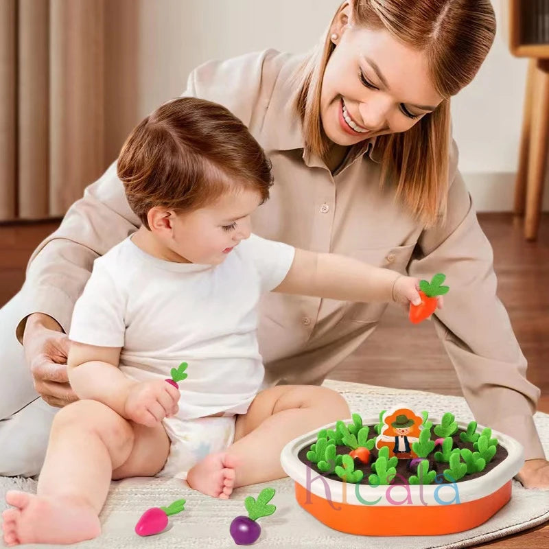 Brinquedo Educativo Montessori para Crianças | Jogo de Cenouras, Encaixe de Formas e Desenvolvimento Infantil