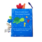 Brinquedo Educativo para Bebês 0-36M. Livro de Tecido com Cauda, Livro de Pano com Quebra-Cabeça. Chocalho Sonoro Interativo para Pais e Filhos.